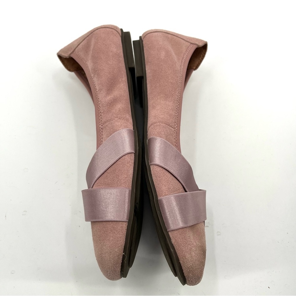 VIONIC Maria Ballet Flats 8.5 Suede Leather Blush Pink Slip On Comfort Flat Shoe - Picture 3 of 9
